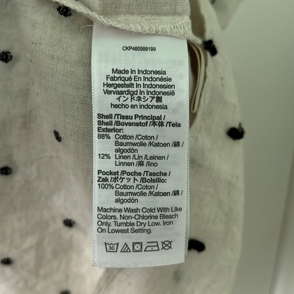 Madewell Linen Blend Lorelei Clip Dot Dress - Picture 6 of 7